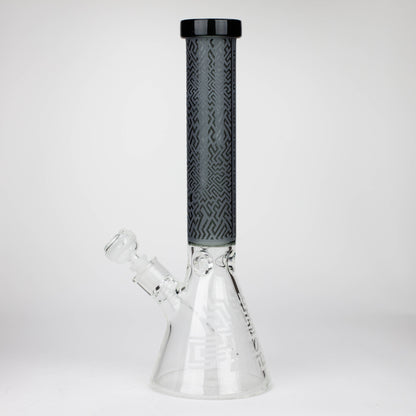COBRA | 15" sandblasted artwork tube 7 mm glass water bong [YK04]_5
