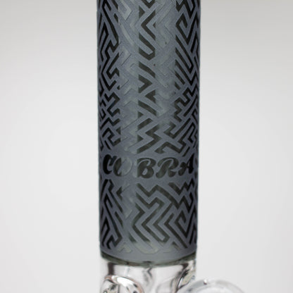 COBRA | 15" sandblasted artwork tube 7 mm glass water bong [YK04]_7