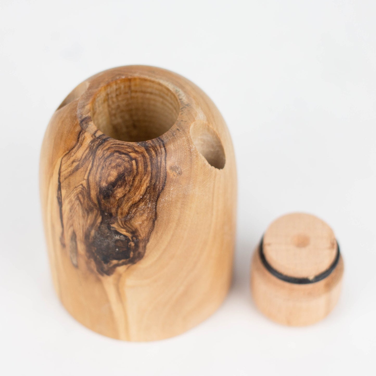 Olive wood tabletop Dugout/One hitter stash Box/Smoker's Gift_3