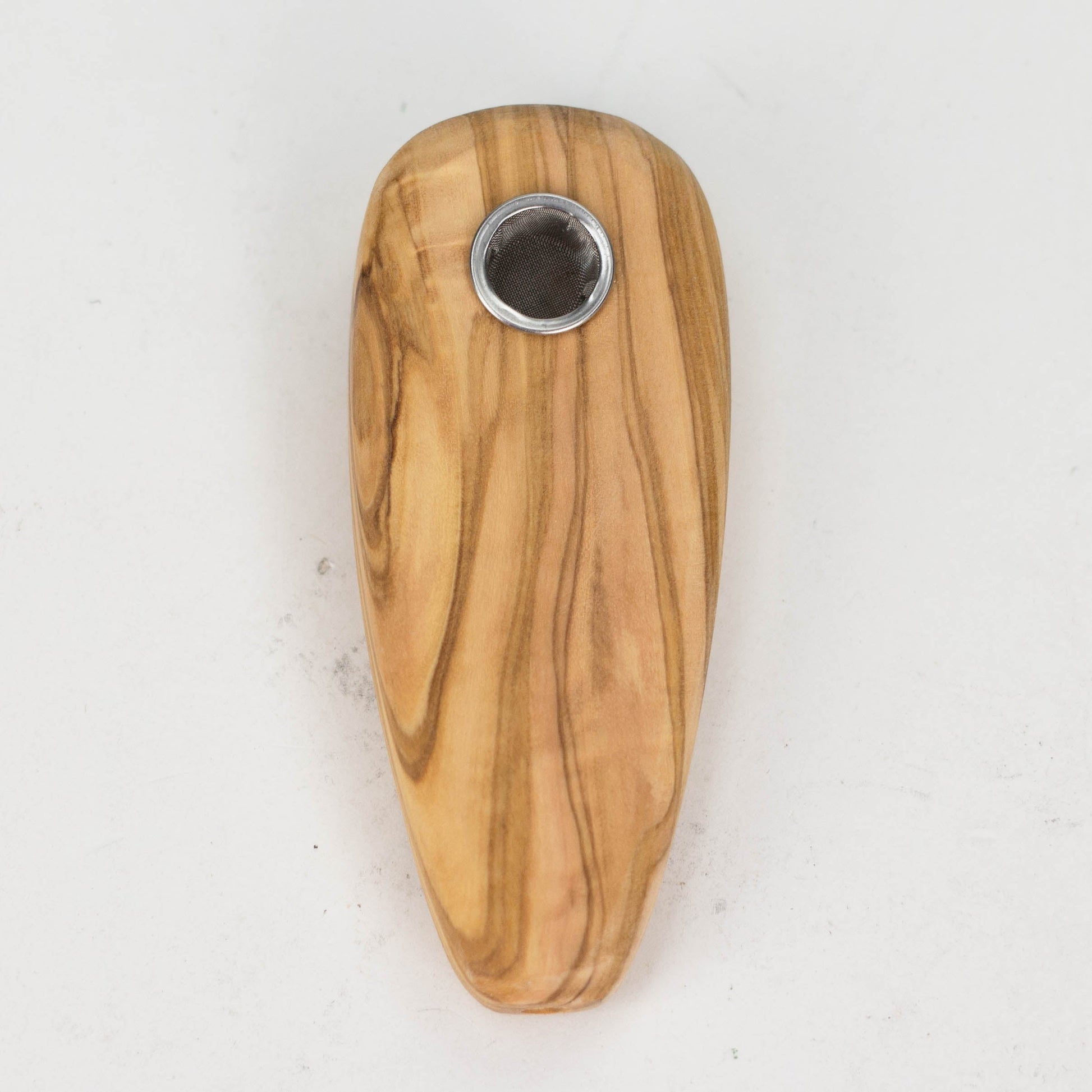 Olive Wood Simple Pipe/Smoker's Gift_3
