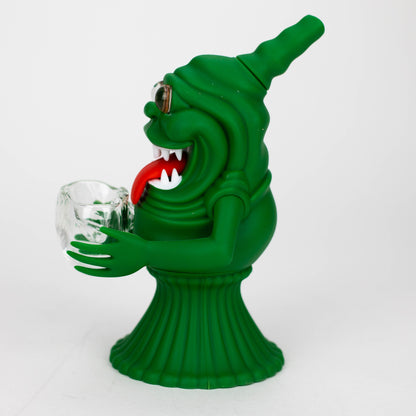 6" Green faced monster smoke water pipe [H258]_2