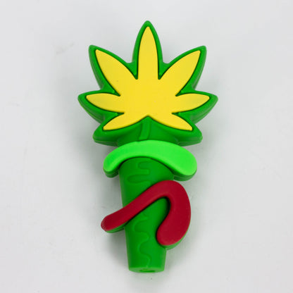 3" 710  marijuana leaf hand pipe-Assorted [H303]_3