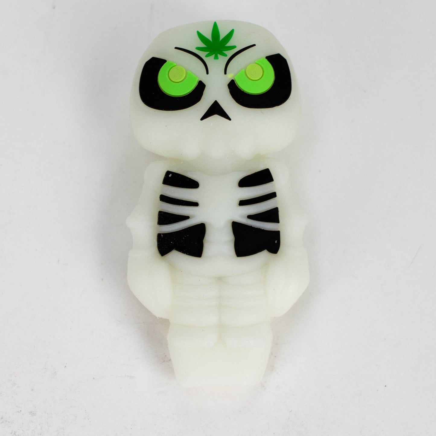 3.5" Skull Silicone hand Pipe with glow [H288G]_0