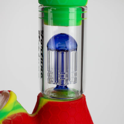 11" Silicone with glass percolator bong - Assorted[SP1060]_5