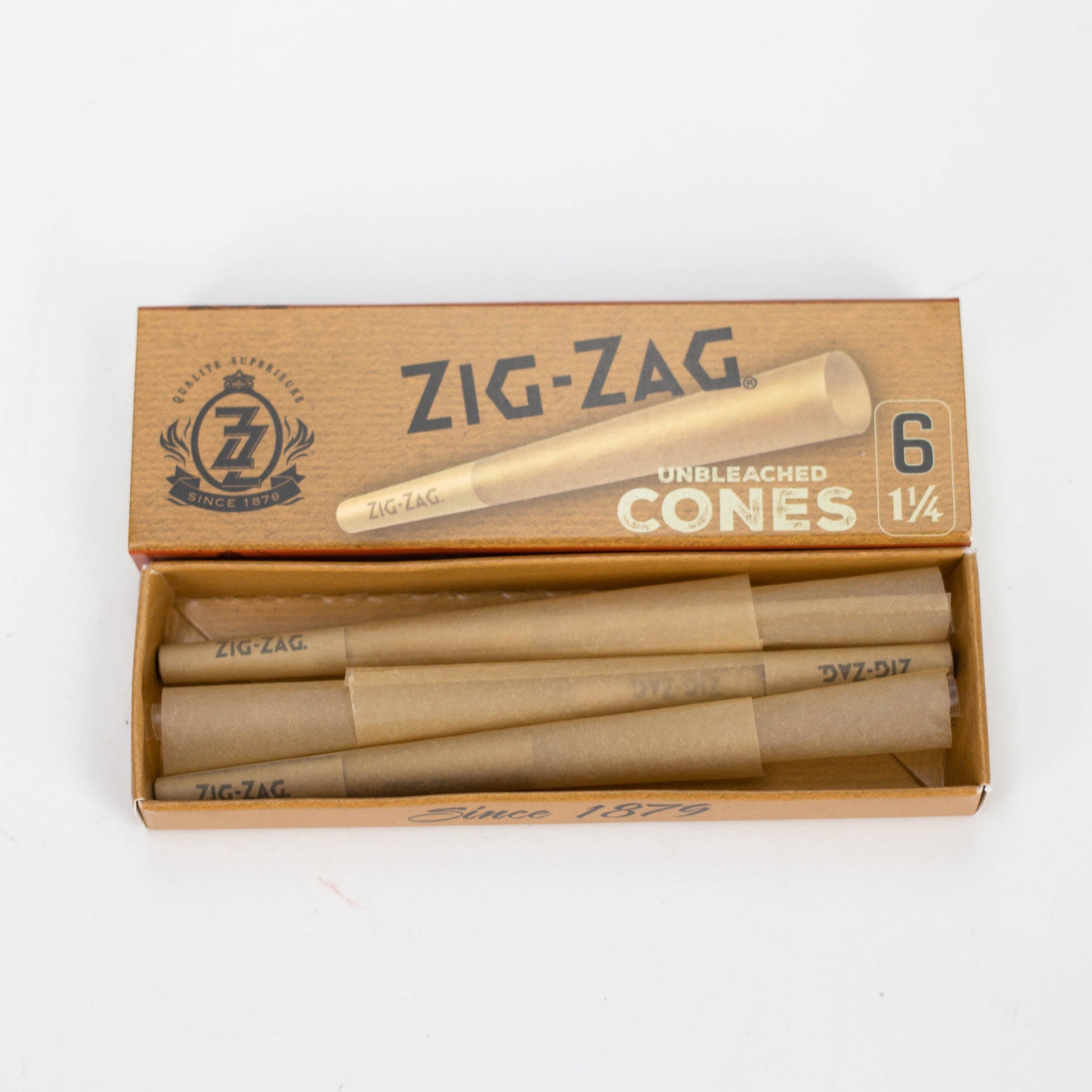 Pre-Rolled Cones - Zig-Zag Brown 1 1/4 Papers Box of 24_2