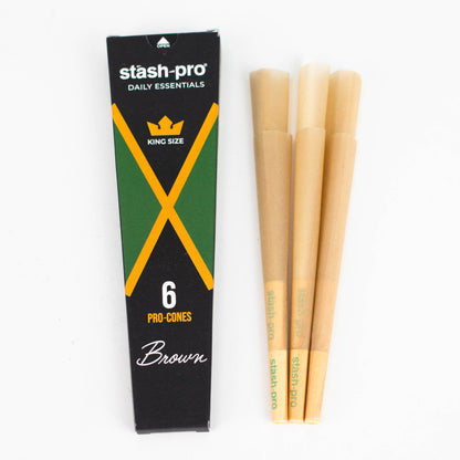Stash-Pro |  Unbleached (Brown)  Pro 6 Cones box of 24_5