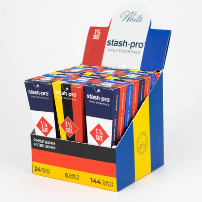 Stash-Pro |  Bleached (White)  Pro 6 Cones box of 24_2
