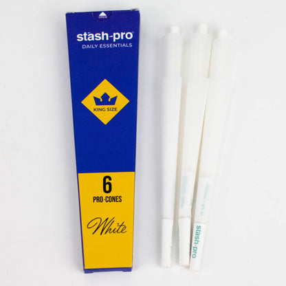 Stash-Pro |  Bleached (White)  Pro 6 Cones box of 24_5