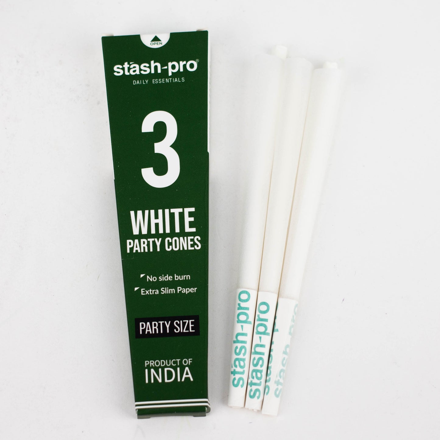 Stash-Pro | Bleached (White)  Party Pack 3 Cones box of 24_2