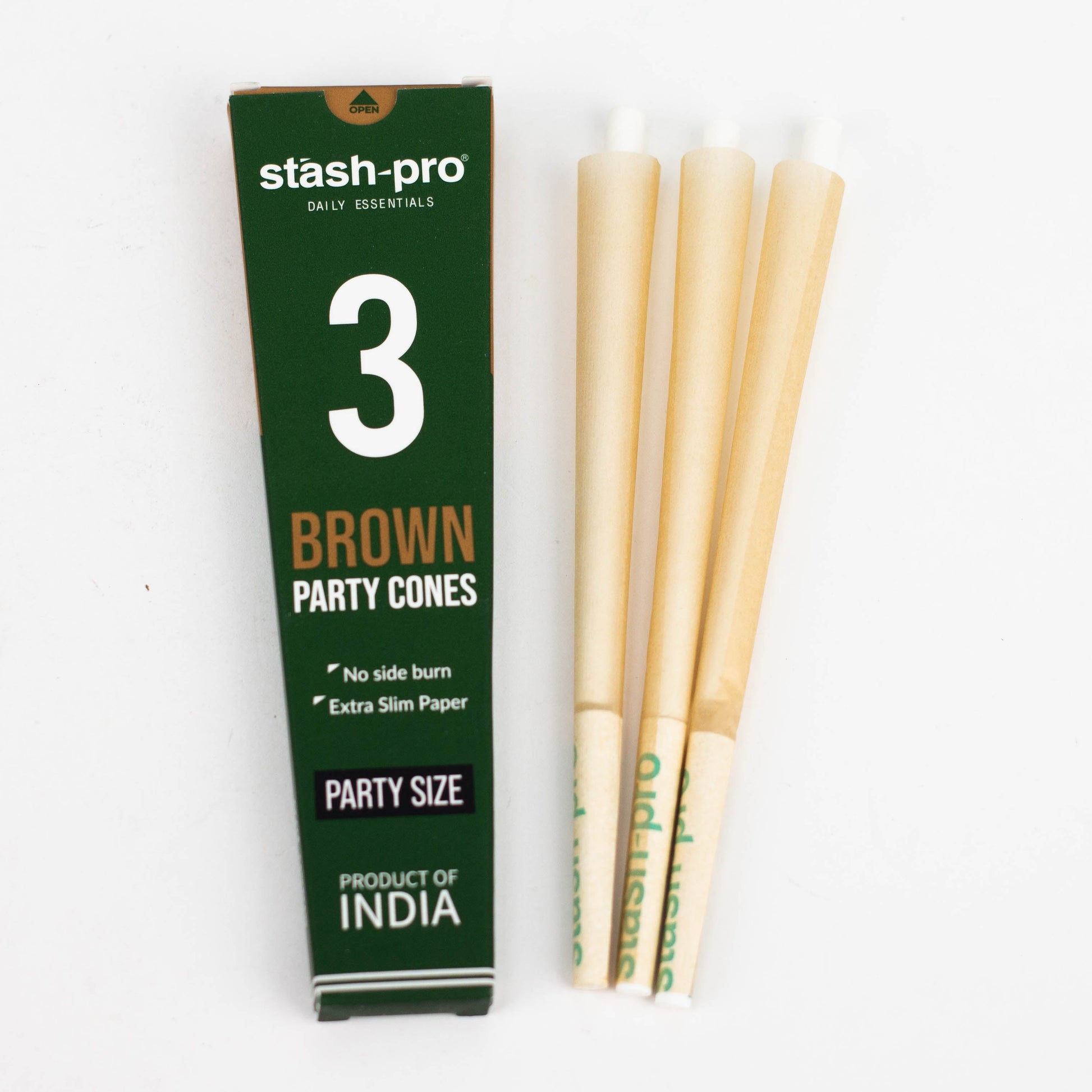Stash-Pro | Unbleached (Brown)  Party Pack 3 Cones box of 24_1