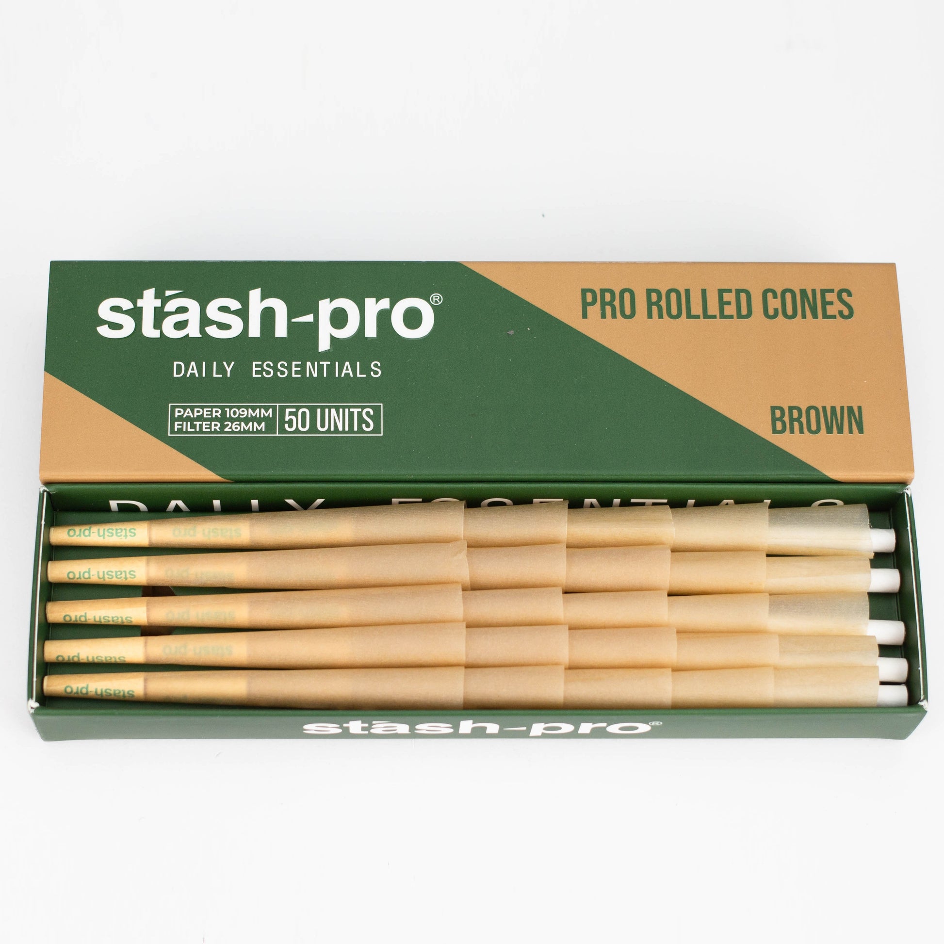 Stash-Pro |  Unbleached (Brown) Pro rolled Cones_3