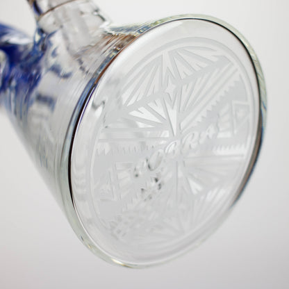 COBRA | 14" sandblasted geometric graphic 7 mm glass bong [YK08]_7