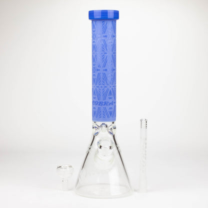 COBRA | 14" sandblasted geometric graphic 7 mm glass bong [YK08]_8