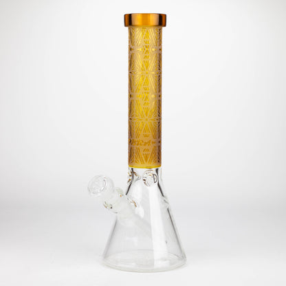 COBRA | 14" sandblasted geometric graphic 7 mm glass bong [YK08]_12