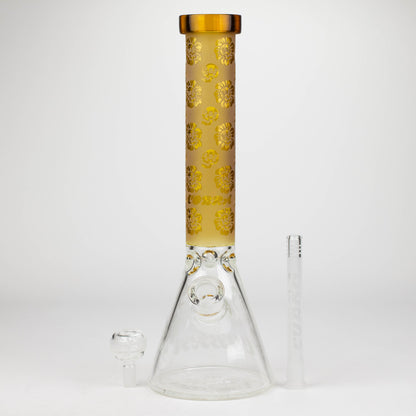 COBRA | 14" sandblasted geometric graphic 7 mm glass bong [YK07]_6