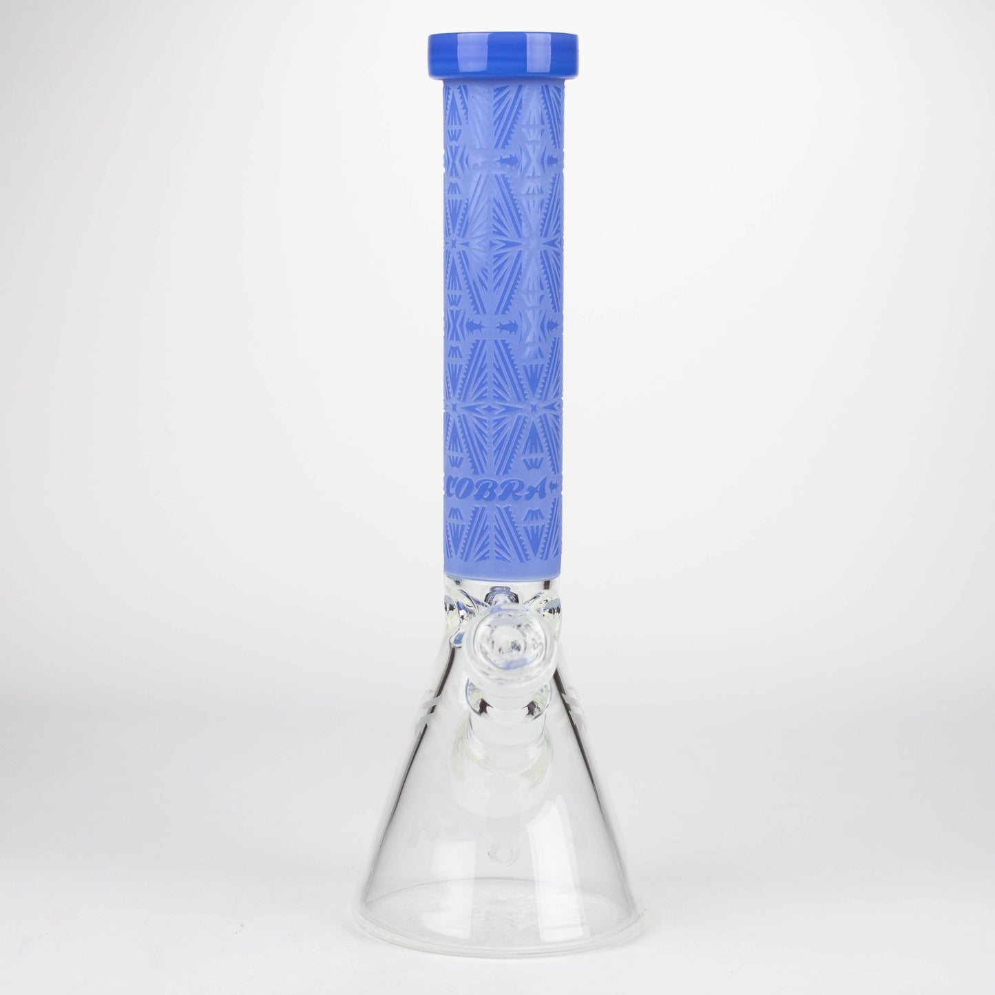 COBRA | 14" sandblasted geometric graphic 7 mm glass bong [YK08]_15
