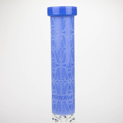 COBRA | 14" sandblasted geometric graphic 7 mm glass bong [YK08]_1