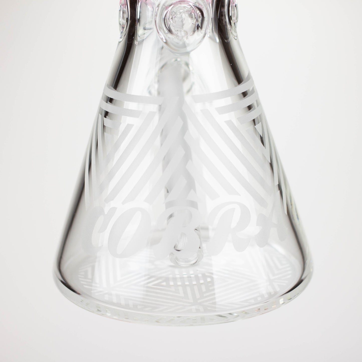 COBRA | 14" sandblasted geometric graphic 7 mm glass bong [YK05]_5