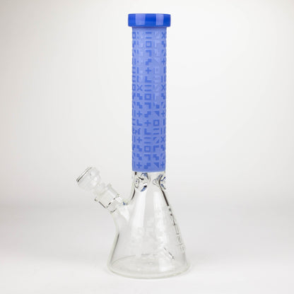 COBRA | 14" sandblasted geometric graphic 7 mm glass bong [YY02]_13