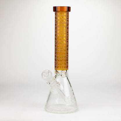 COBRA | 14" sandblasted geometric graphic 7 mm glass bong [YY02]_10