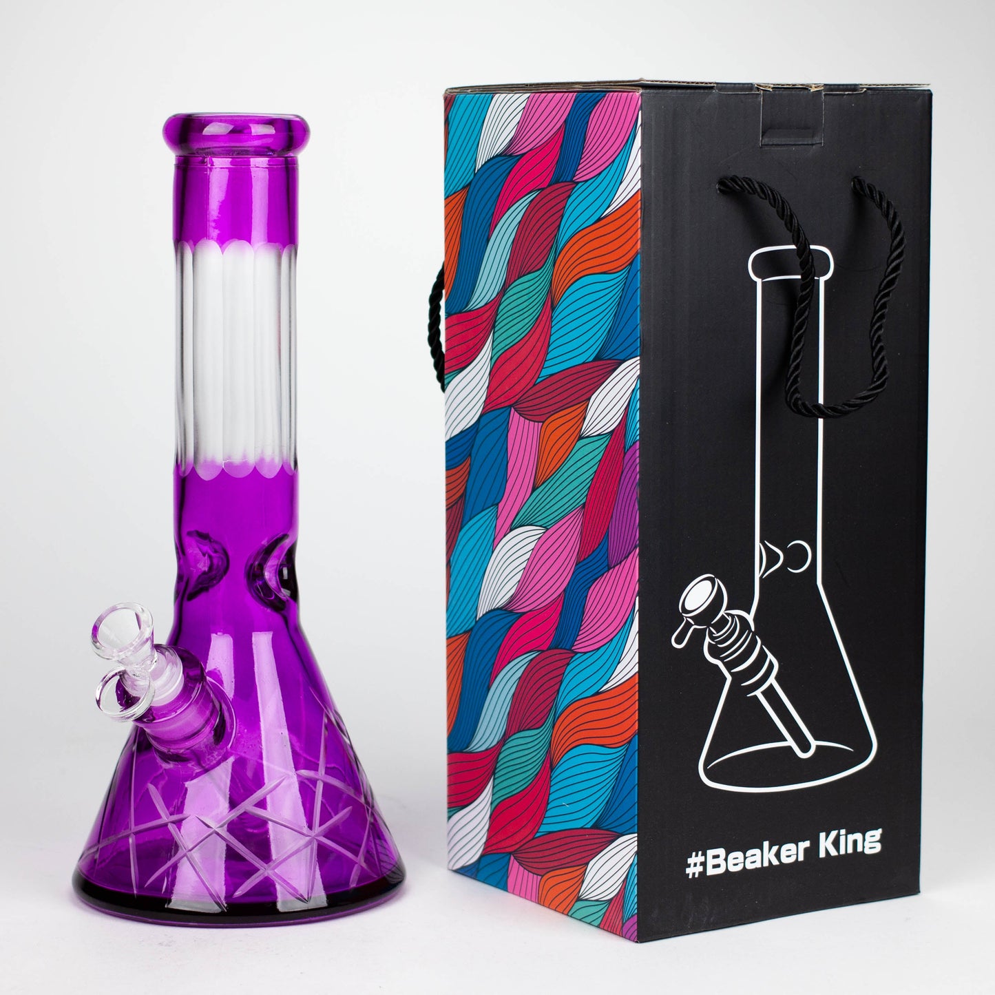 12.5" Soft glass 7mm beaker water bong [M12007A]_6