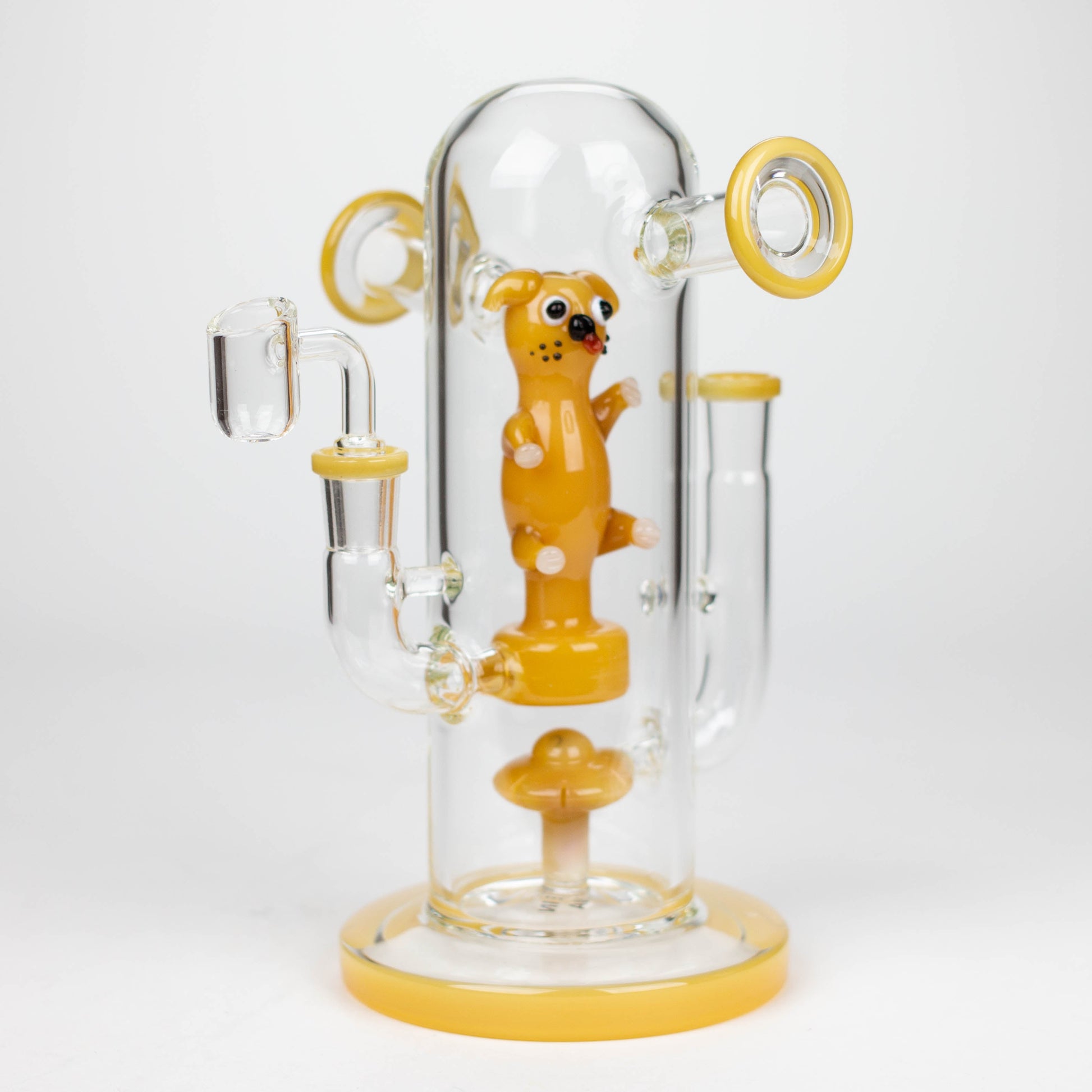 8.5" Double mouthpiece & Joint glass bong [XY-J06]_2