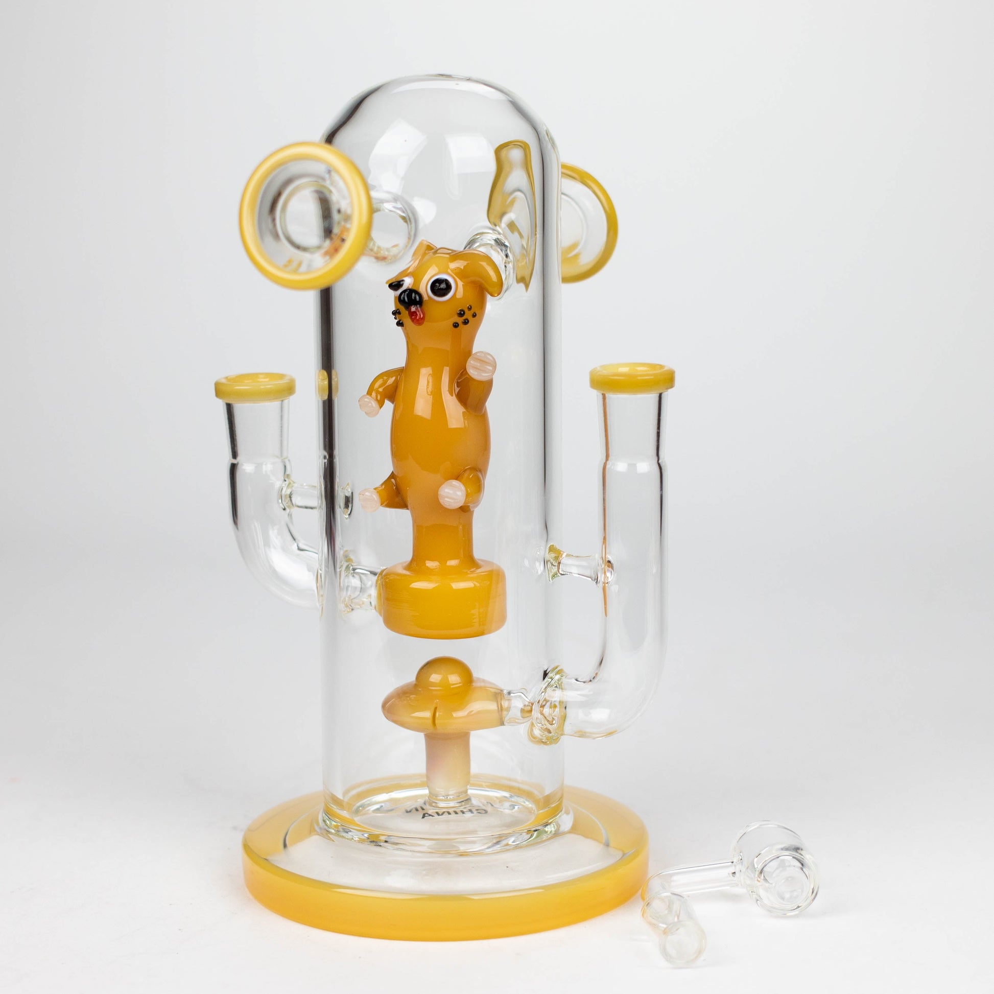 8.5" Double mouthpiece & Joint glass bong [XY-J06]_5