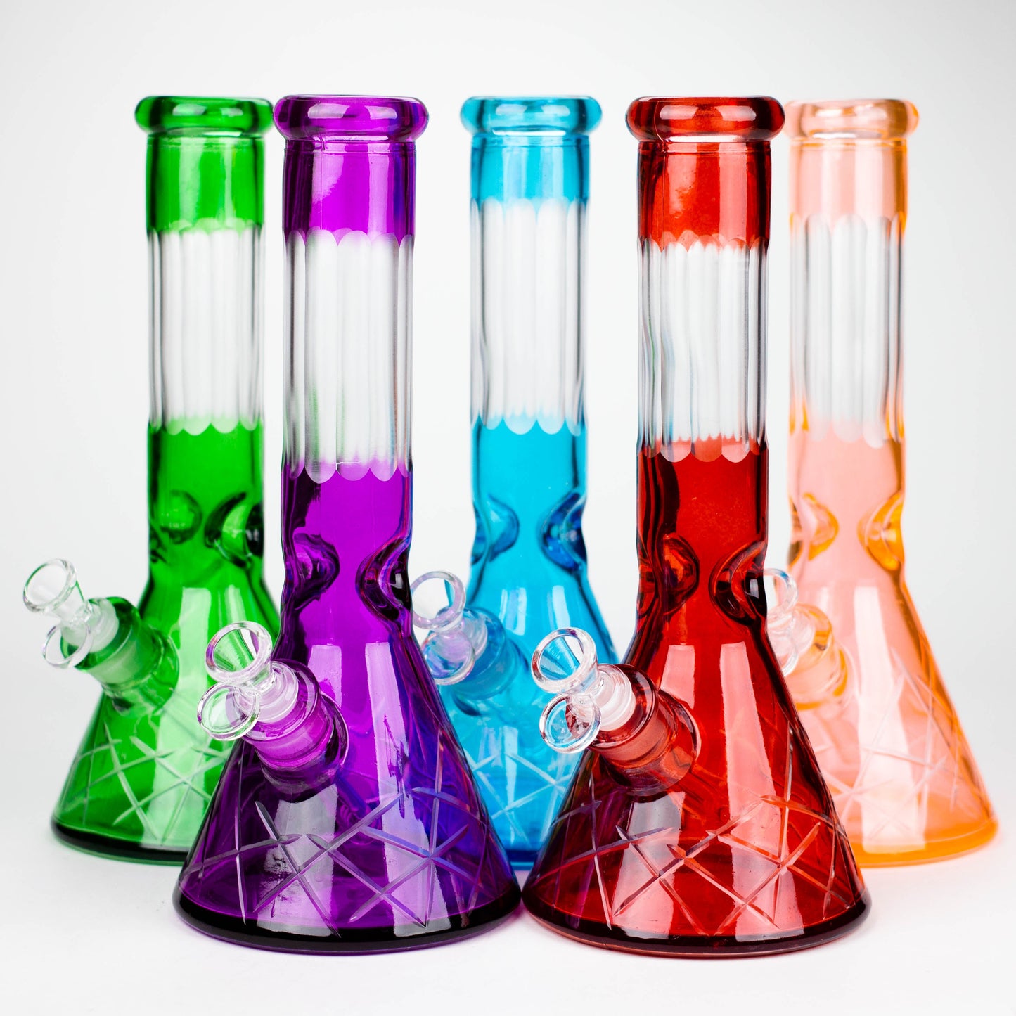 12.5" Soft glass 7mm beaker water bong [M12007A]_0