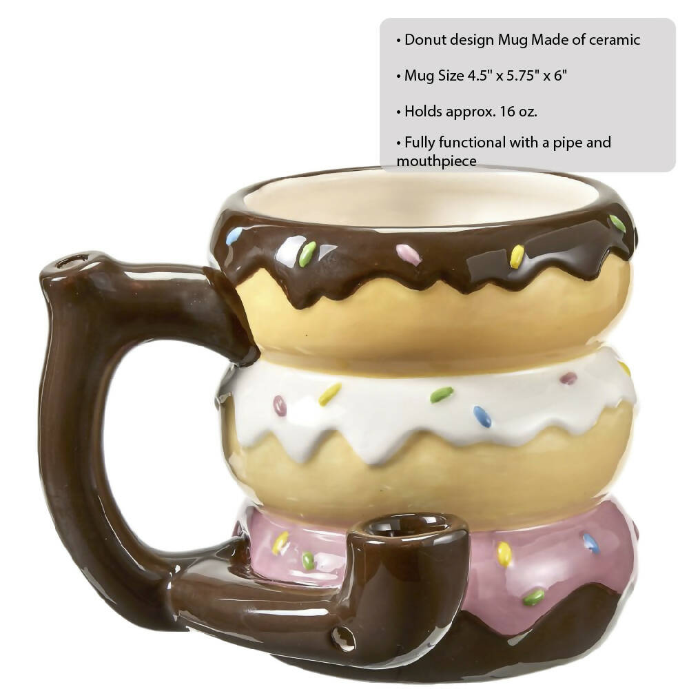 Donut mug - pipe - novelty mug_2