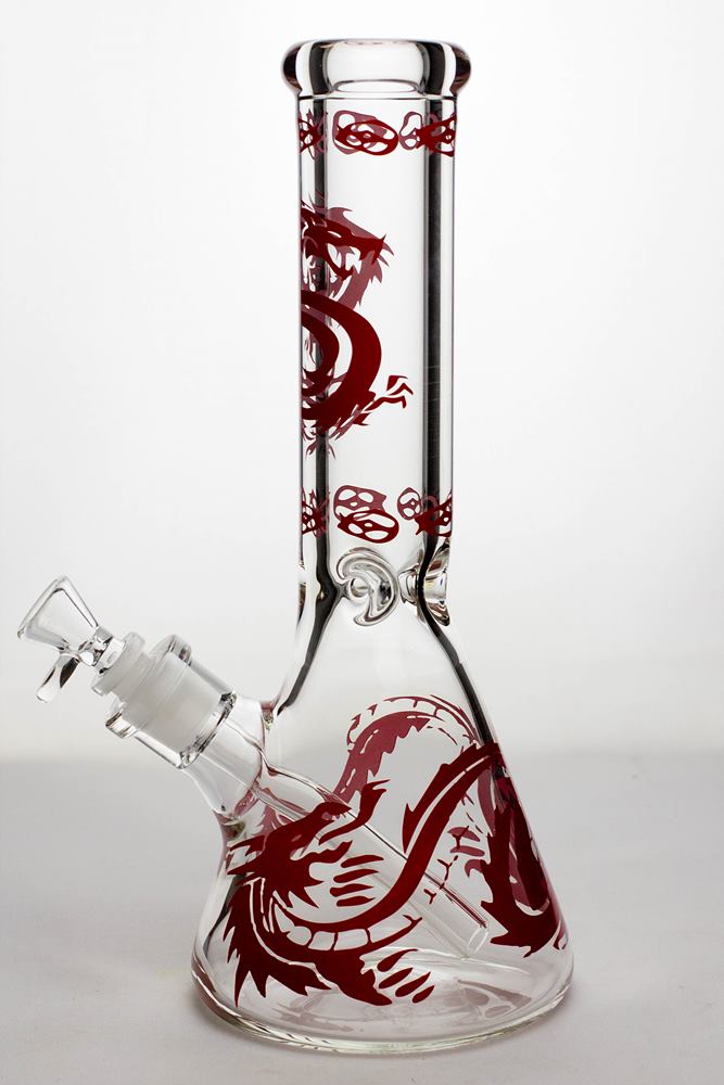 12" Dragon 9 mm thick glass beaker bong_5