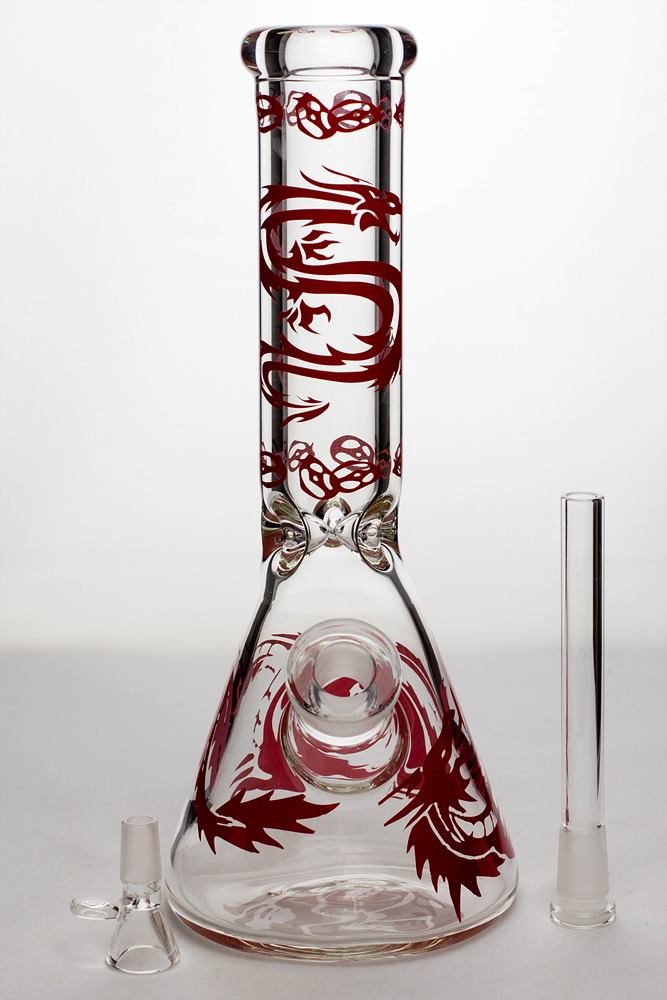 12" Dragon 9 mm thick glass beaker bong_1