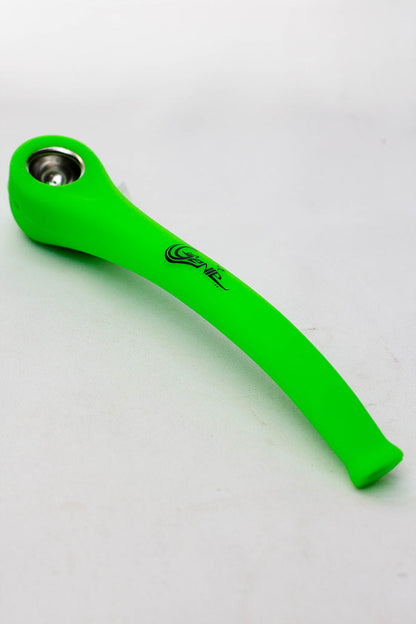 9" Genie Silicone hand pipe with metal bowl_9