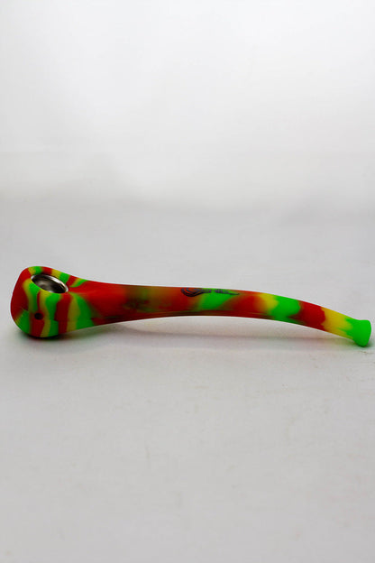 9" Genie Silicone hand pipe with metal bowl_6