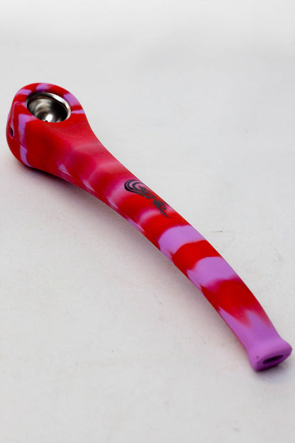9" Genie Silicone hand pipe with metal bowl_2