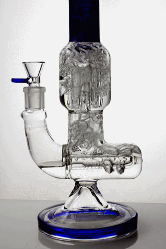 14 inches 8 arms percolator and inline diffused water bong_4