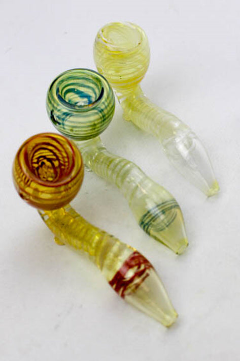 4.5" Changing colors Sherlock glass hand pipe_0