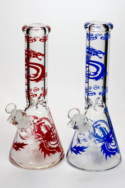 12" Dragon 9 mm thick glass beaker bong_0