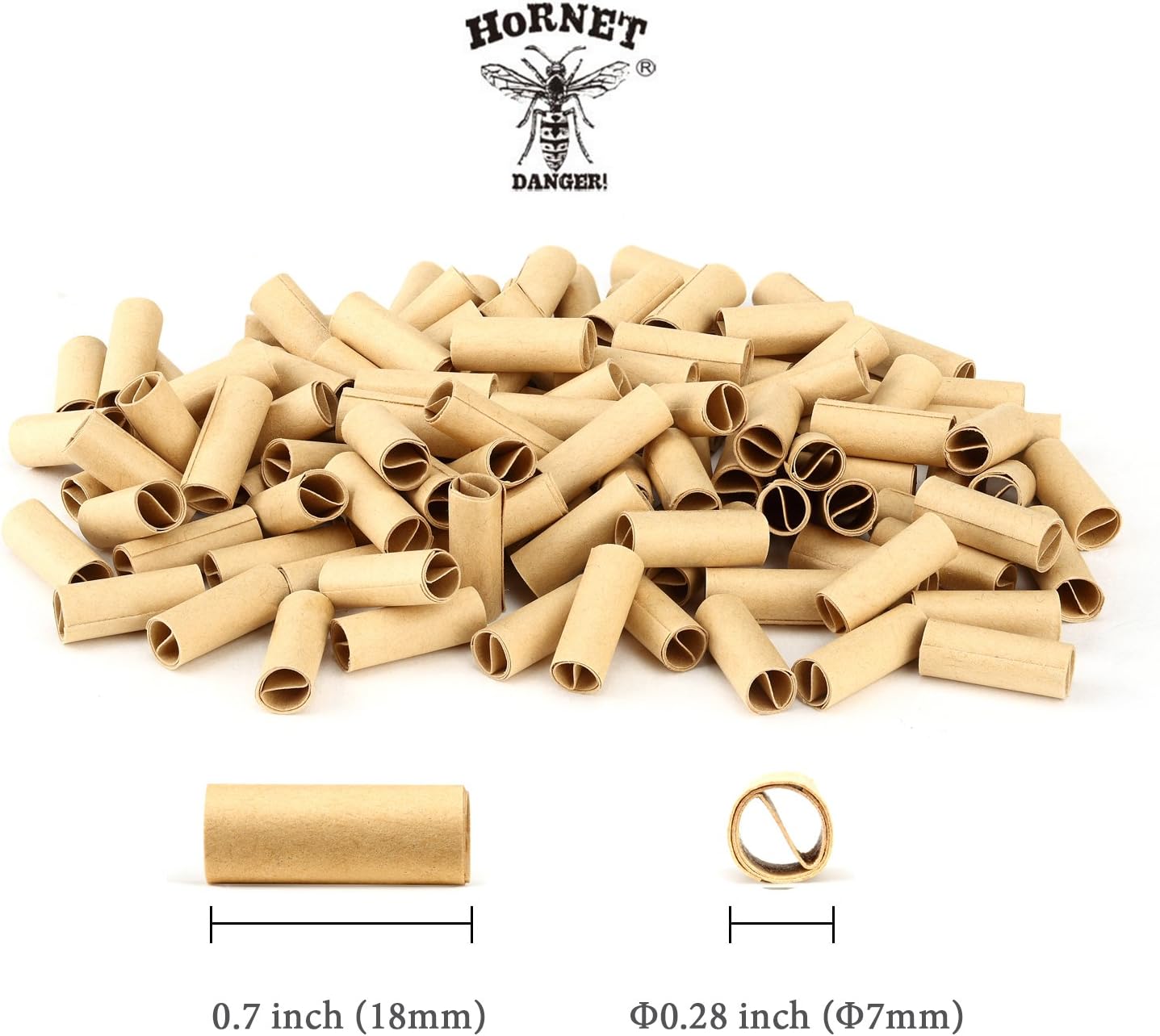 HORNET Unbleached Pre-Rolled Tips, Unrefined and Raw Cigarette Filters_1