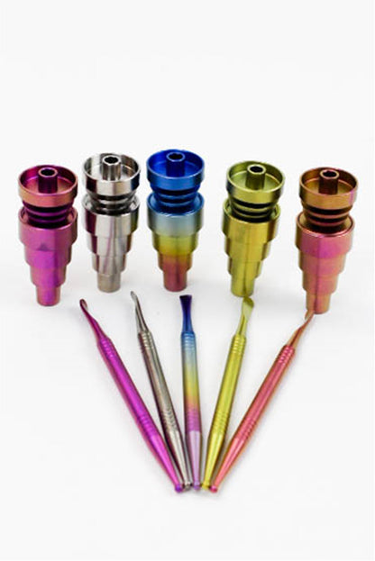 Titanium 6-in-1 Domeless Nail and Dabber set_0