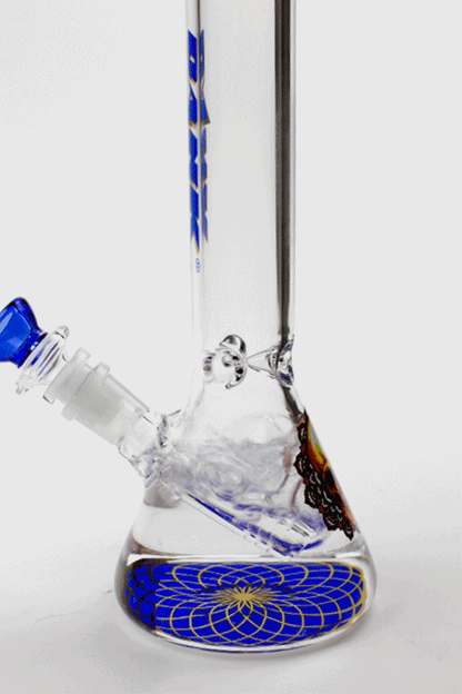 9.5" DANK beaker glass water bong (Wide / Skull)_3