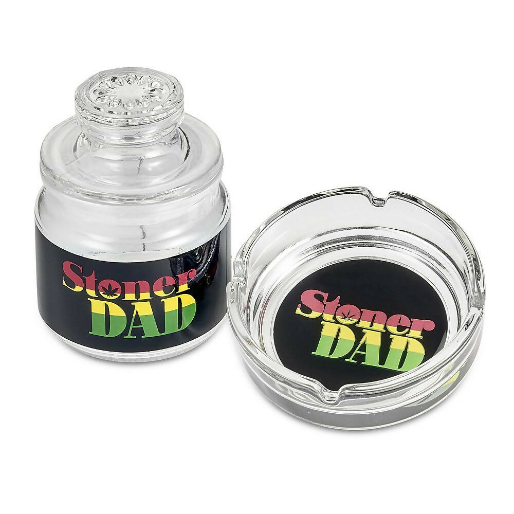 ASHTRAY AND STASH JAR SET - STONER DAD DESIGN_0