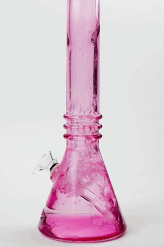 12" colored soft glass water bong_5