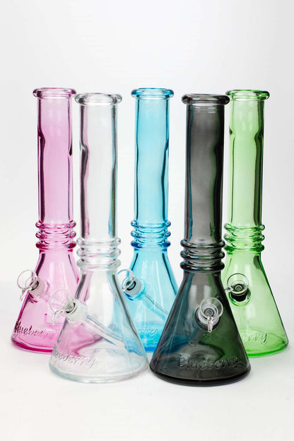 12" colored soft glass water bong_0