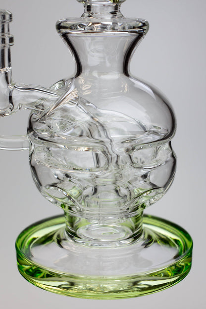 6" Genie Double glass recycle rig with shower head diffuser_11