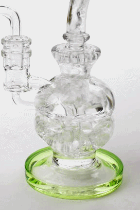 6" Genie Double glass recycle rig with shower head diffuser_4