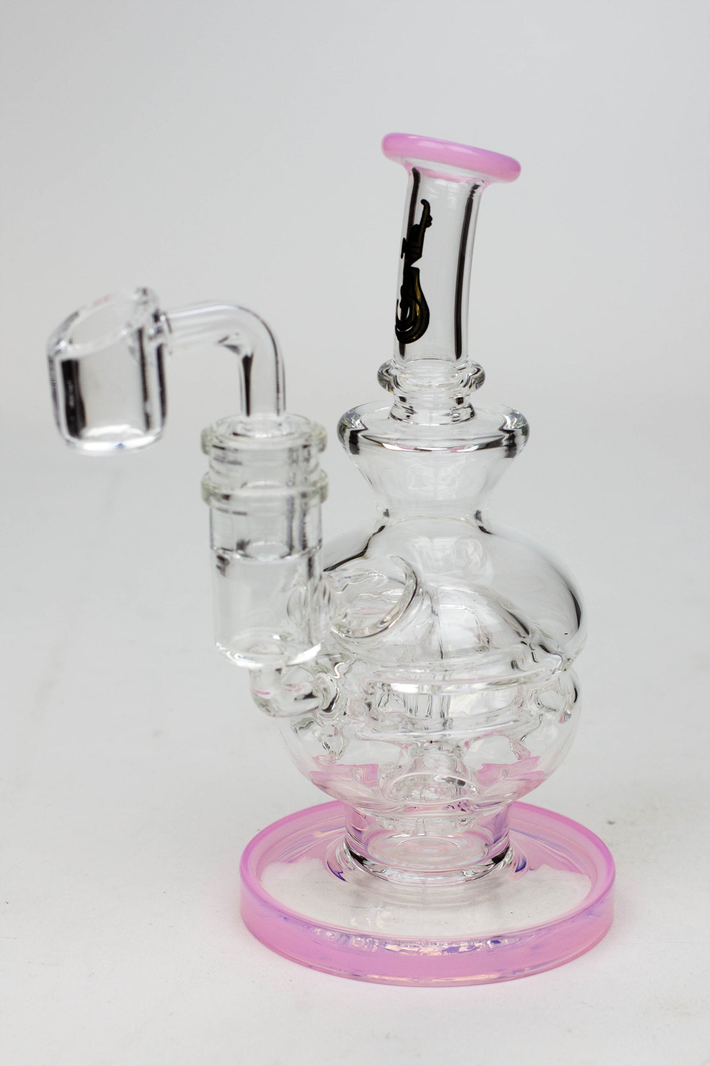 6" Genie Double glass recycle rig with shower head diffuser_5