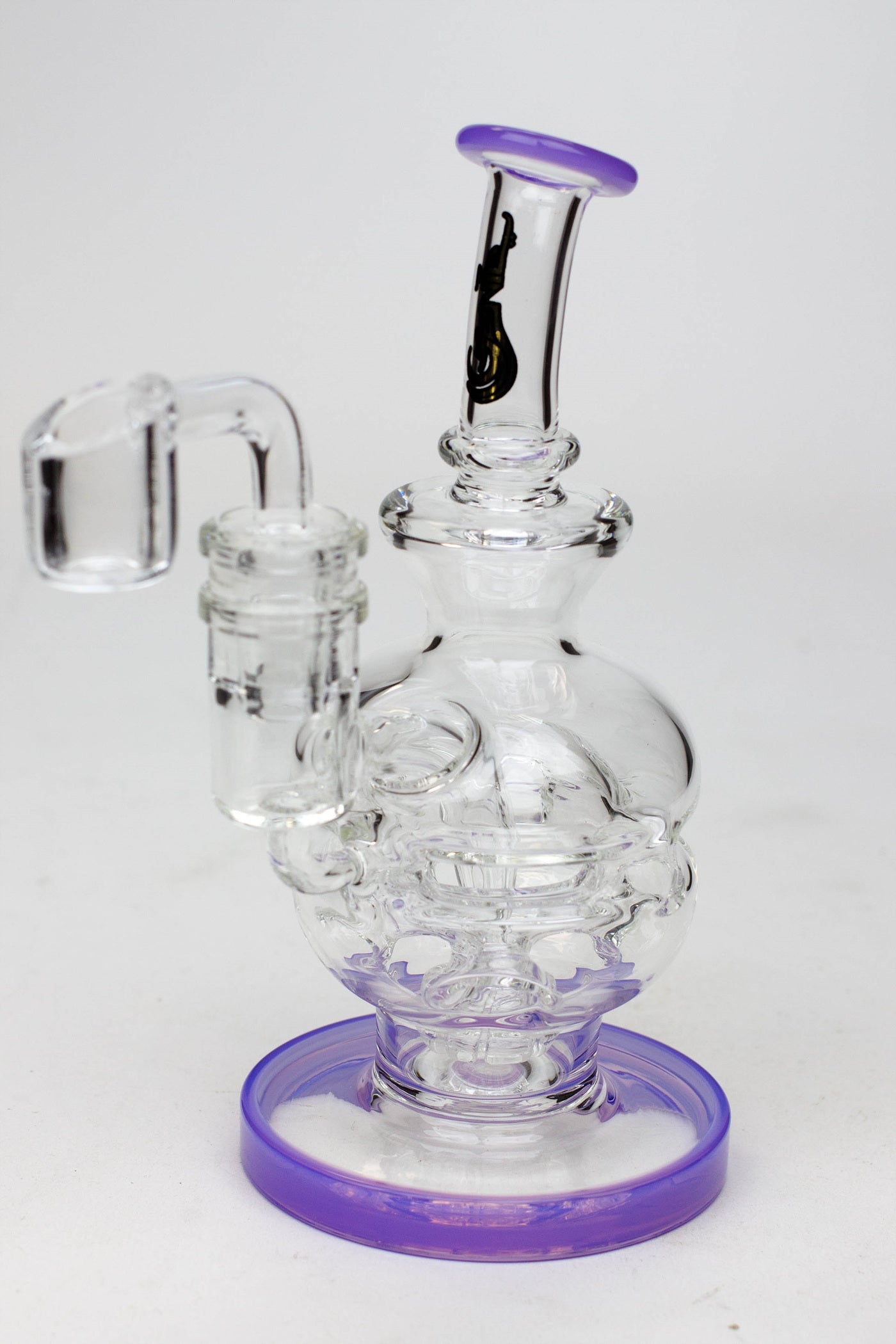 6" Genie Double glass recycle rig with shower head diffuser_7