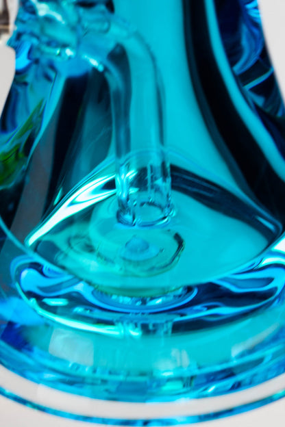 9" GENIE Shower head glass beaker bong with liquid cooling freezer_3