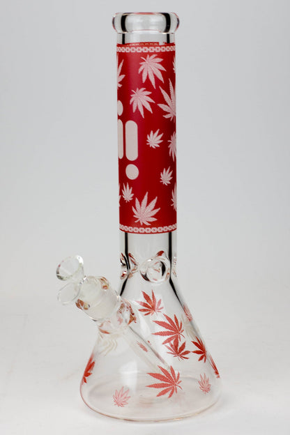 14" Infyniti Leaf Glow in the dark 7 mm glass bong_10