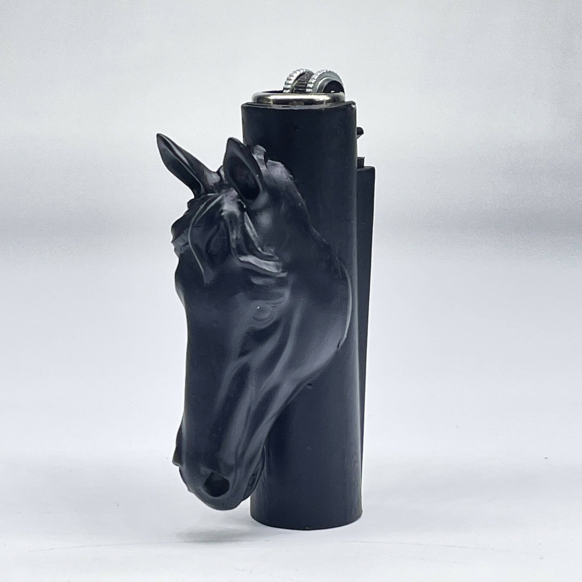 Black Horse 3D Lighter Case for Mini ClipperLighter_0